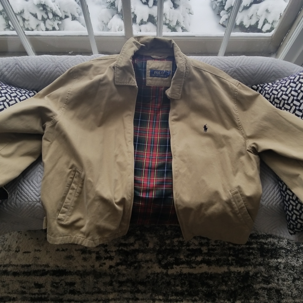 Polo Tan Jacket w/flannel inside. NWOT - Picture 2 of 5